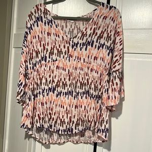 Flowy spring tunic blouse